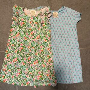 The Beaufort Bonnet Company Blue and Pink Kids Dress